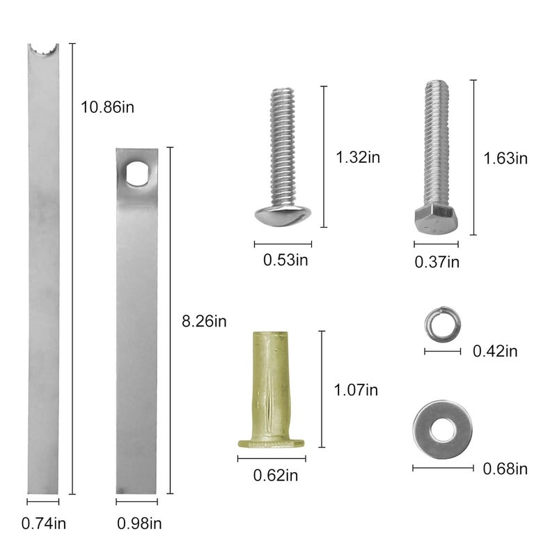Llhhs 84999 Toilet Seat Anchor Kit for Kohler Toilet Seat Replacement Parts,Bolts & Screws for Kohler Toilet Parts,Compatible with K-84999 K-3386 K-3393 K-3398 K-3564 K-14338 K-3607 - Image 2